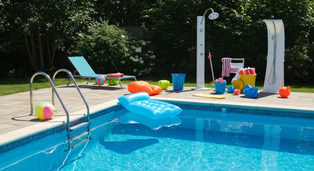 Accessoires pour piscine : échelles, douches et confort d'utilisation